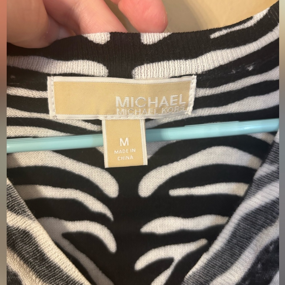 MICHAEL Michael Kors Women’s M zebra print sweater - Picture 5 of 9